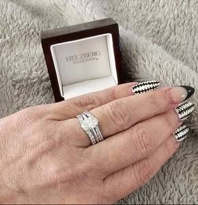 GCAL Cert 1.54ct Lab Created Diamond solitaire + 7/8 Total CT Double Enhancer - Picture 1 of 4