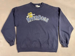 Vintage Riverdogs Charleston Sweatshirt Size Large 2009 Blue Baseball - Picture 1 of 7