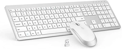 Wireless Keyboard and Mouse Combo Full Size Slim 2.4G with Numeric Keypad - Image 1 of 4
