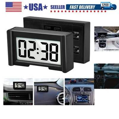 Portable Self-Adhesive Digital Clock for Vehicles with Stopwatch Function - Image 1 of 4