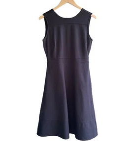 LANDS' END Ponte Strick schwarz ärmellos Kleid Petite Größe 6P Fit & Flare adrett - Bild 1 von 18