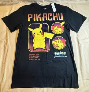 NEW Pokemon Pikachu Specs "Gotta Catch 'Em All" Men's Black T-Shirt Size S - Bild 1 von 2