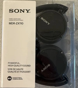 Sony MDR-ZX110 - Nero - Sopra l'orecchio cablato - Stile pieghevole rapido - NUOVO - - Foto 1 di 3