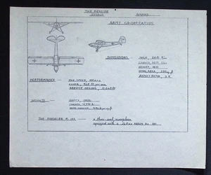 Original WWII Fieseler Fi 156 Storch Recognition Drawing – German Army - Picture 1 of 3
