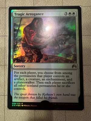 FOIL Tragic Arrogance Magic Origins Artist Proof Signed by Winona Nelson - Image 1 of 2