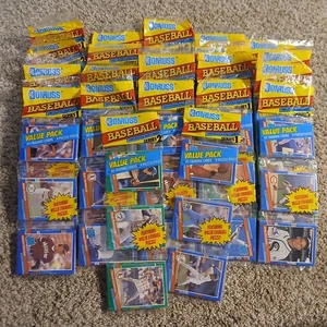 1991 Donruss Baseball Value Pack Lot of 22 (Series 1 & 2) – Sealed Unopened - Picture 1 of 7
