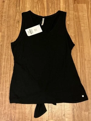 Camiseta sin mangas Fabletics para mujer talla XL Mariela Take a Bow negra nueva con etiquetas gimnasio correr Foto 1 de 4