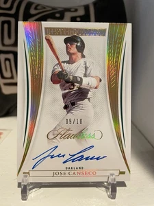 2023 Panini Flawless Jose Canseco Gold Holo Autographs /10 FAJC Auto Oakland A’s - Picture 1 of 2