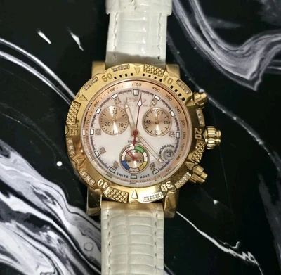 Reloj cronógrafo Daniel Steiger Equinox para mujer 36 mm esfera MOP oro rosa Foto 1 de 4