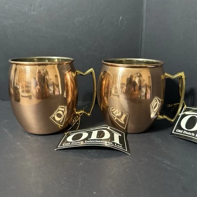 Оригинальная кружка Moscow Mule старая голландская с никелевой подкладкой из цельной меди 16 унций Индия - Изображение 1 из 4