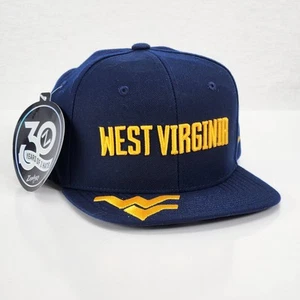 West Virginia Mountaineers Zephyr Snapback Hat Navy Gold Embroidered New - Picture 1 of 10