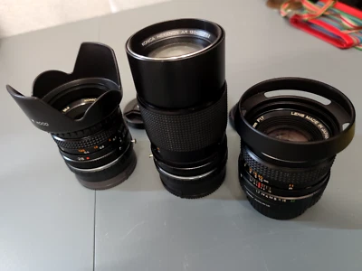 para Sony/Leica - Konica Hexanon AR 28mm f/3.5, AR 50mm f/1.7, AR 135 mm f/3.2 - Imagem 1 de 4