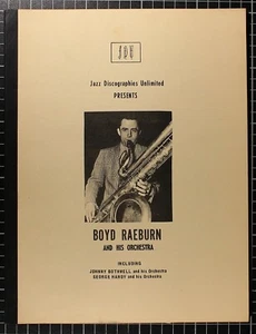 Boyd Raeburn Big Band Jazz Discography Book Charles Garrod 1972 Johnny Bothwell - Imagen 1 de 4
