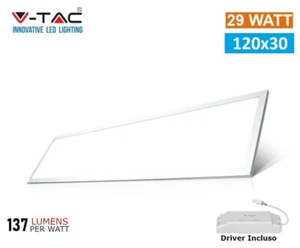 V-TAC VT-12031 PANNELLO LED RETTANGOLARE 120X30 29W SMD CON DRIVER INCLUSO - Foto 1 di 6