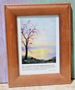 Like a Mustard Seed Scripture Photographic Framed Print, 9” x 7” FREE SHIP! - Picture 1 of 2