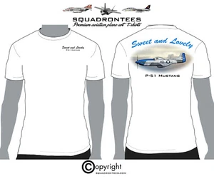 Sweet and Lovely P-51 Mustang - Premium Plane Art Squadron T-Shirt - Bild 1 von 3