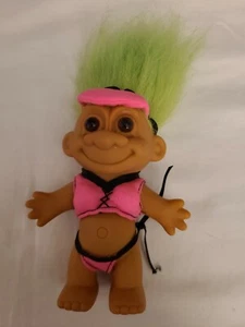 Bikini Russ Berrie And Co "Troll" rosa capelli verdi  - Foto 1 di 3