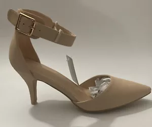 Vostey Womens Pointed Toe Closed Toe Pump Heels Taupe Size 8.5 M - Picture 1 of 5