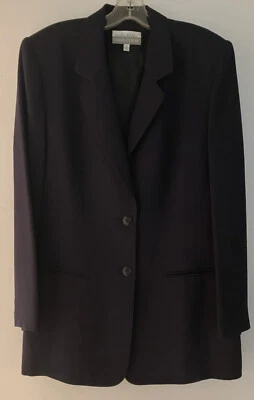 Casual Corner Collectibles Business Blazer Lined & Lined Skirt Navy Blue Size 12 - Image 1 of 4