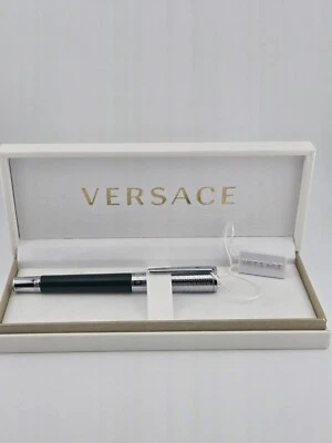 Caneta esferográfica Versace Calipso verde prata tinta azul - VRS600623 - Imagem 1 de 4