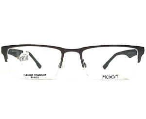 Flexon Eyeglasses Frames E1070 033 Gunmetal Gray Matte Black Half Rim 54-19-140