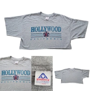 VTG 90s Rare Hollywood California Film Image AAA Tag Cut Off Cropped USA Made XL - Picture 1 of 10