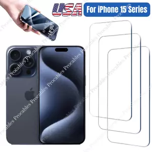 Protector de pantalla de vidrio templado transparente al por mayor para iPhone 15/15 PLUS/15 Pro Max - Imagen 1 de 11