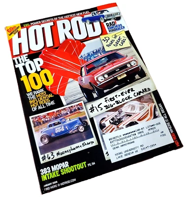 HOT ROD: THE TOP 100 MOST INFLUENTIAL HOT RODS OF ALL TIME JAN 2009 MAGAZINE - Image 1 of 4
