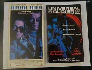 Universal Soldier VHS & Movie Tie In Paperback Lot 2 Jean-Claude Van Damme