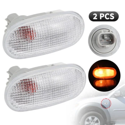 2X Señal de giro de luz de señalización lateral de guardabarros para Mitsubishi Lancer Mirage 1992-2000 Foto 1 de 4