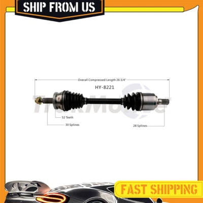 Eje delantero izquierdo SurTrack para conductor CV se adapta a Hyundai Santa Fe Sport 2013-2016 Foto 1 de 3