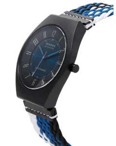 SKAGEN SKW6868 SAMSØ SERIES BLUE DIAL MULTICOLOR rPET WOVEN STRAP MENS WATCH - Picture 1 of 6