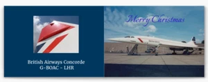 Carte de Noël British Airways Concorde - NOUVELLE ÉDITION - TOUTE COMPAGNIE AÉRIENNE ou AVION - Photo 1/2