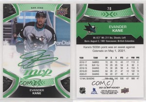 2021-22 Upper Deck MVP Green Script Evander Kane #78