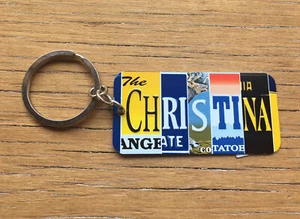 Christina Metal Keychain Name Key Ring License Plate Keychain Key Fob Embossed - Picture 1 of 1