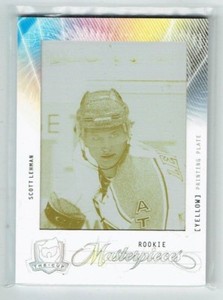 09 10 UD Upper Deck The Cup  Scott Lehman  1/1  Printing Plate  Rookie