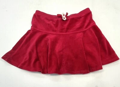 GYMBOREE Girls SIZE 7 Red Flower Velour SKORT Skirt Fall 2009 Holiday Panda EUC - Image 1 of 4