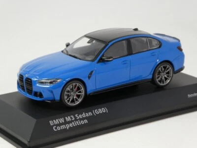 Solide BMW M3 SEDAN G80 COMPETITION Santorini Bleu 2023 1/43 S4315302 - Photo 1/3