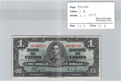 Banknote Canada - 1 Dollar 02/01/1937 - Pick 58e - Image 1 of 2