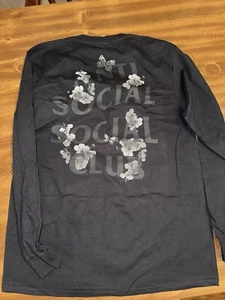 Antisocial Social Club Black Long Sleeve Shirt Size Large NEW - Picture 1 of 4