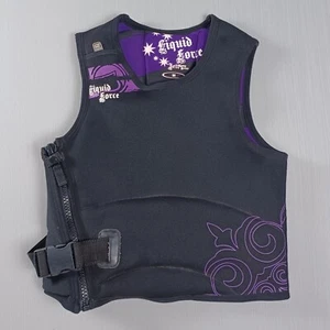 Liquid Force Comp Series Cardigan Vest Size Medium Black Purple - Picture 1 of 5