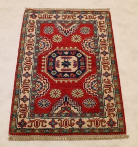 2'0" x 3'1" ft. Colorful Afghan Kazak Hand Knotted Area Traditional Rug - Picture 1 of 8