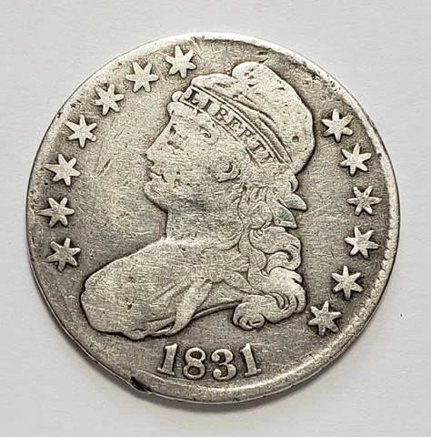 1831 50c Capped Bust Silver Half Dollar - VF Dets - SKU-Z4047 Cover