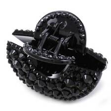 Hair Claw Jaw Pin Butterfly Clip Clamp Black Pave Rhinestone Styling Accessory