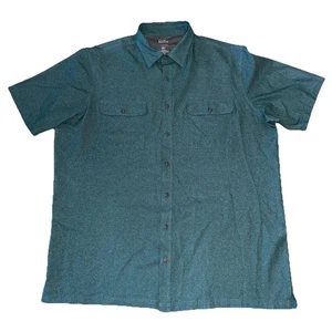 Croft & Barrow Quick Dry Shirt Mens XXLT(2XL Tall) Heather Blue Button Up Vented - Picture 1 of 12