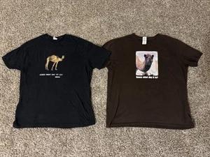 RARE! 2 MEN'S XL GEICO HUMP DAY SHIRTS OFFICIALLY LICENSED FUNNY - Picture 1 of 3