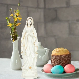 Virgin Sculptures for Home Decor Mother Mary Statue White Figurine Small - Picture 1 of 12