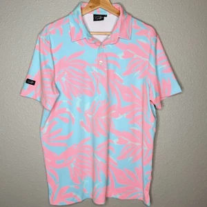 Camisa Polo Sunday Swagger Para Hombres M Golf Rendimiento Elastizada Tropical Golfcore - Imagen 1 de 8