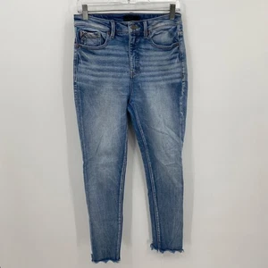 Buckle Black Jeans Ankle Skinny Distressed Light Blue Size 26x27 Womens - Picture 1 of 11