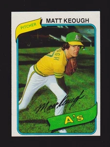 1980 TOPPS #134 Matt Keough OAKLAND ATHLETICS A's EX-MINT+ A - Picture 1 of 2